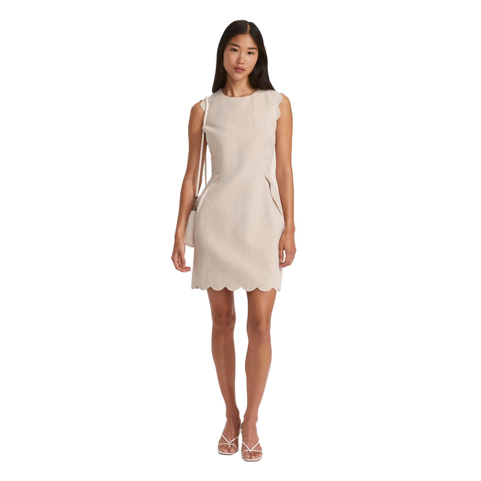 SABA Sienna Linen Scallopped Dress